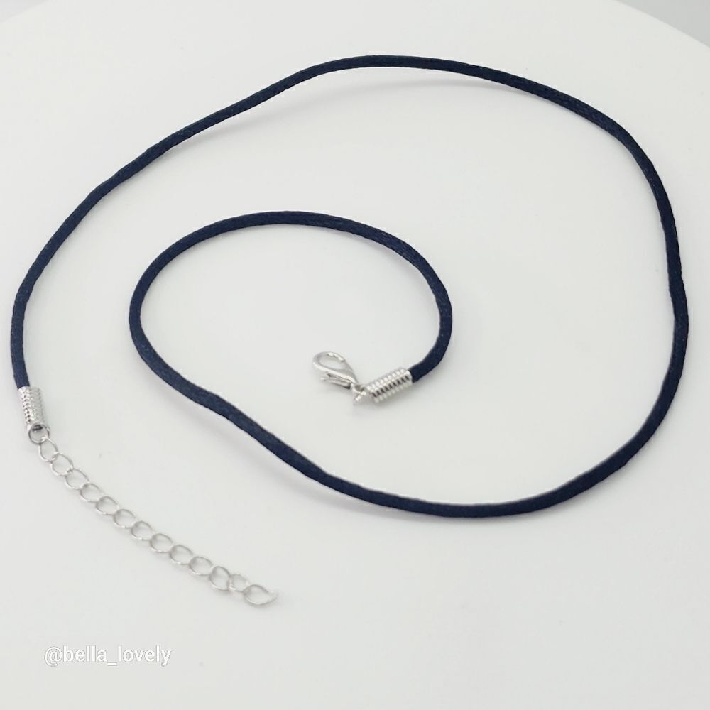 🏖 Satin Silk Necklace Cord with Lobster Clasp and Extension Chain - Picture 2 of 4